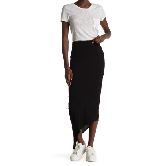 Frank And Elieen Tee Lab Asymmetrical Hem Black Skirt - Picture 1 of 5